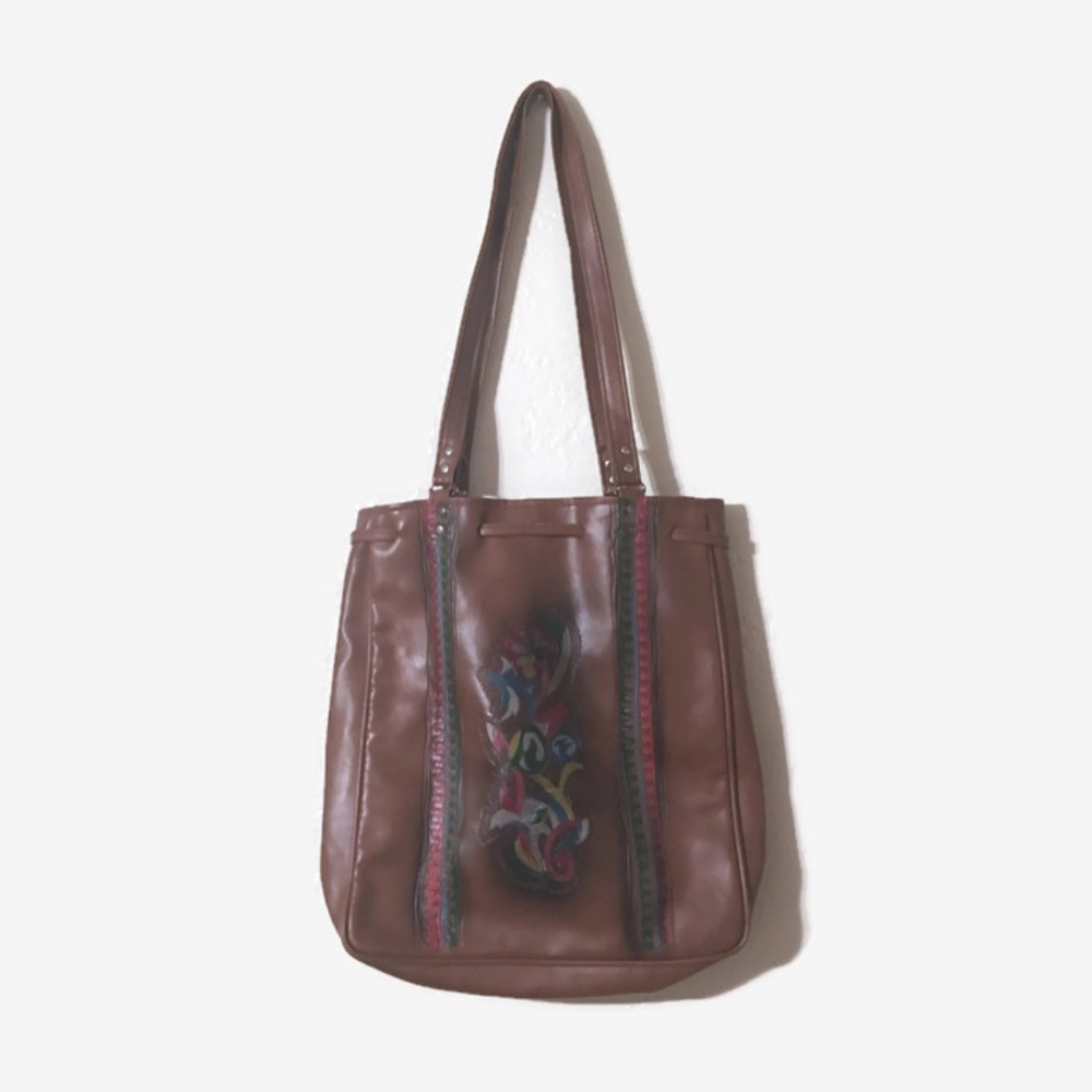 Vintage Brown Leather Tote